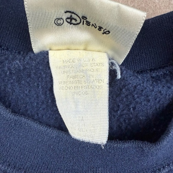 Vintage Walt Disney World Sweatshirt Men's M Navy Blue Mickey Mouse Made USA - Picture 4 of 9